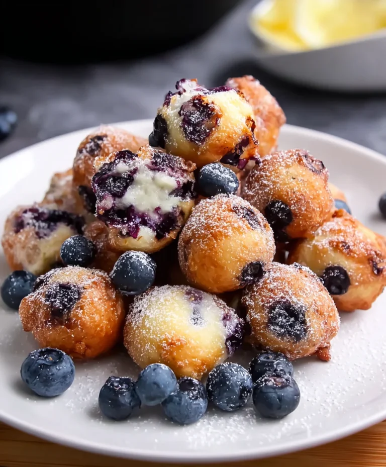 Mini Blueberry Fritters Delicious Easy Recipe