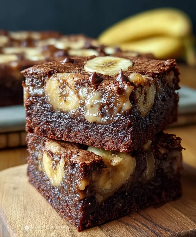 Banana Bread Brownies-Decadent Chewy Dessert
