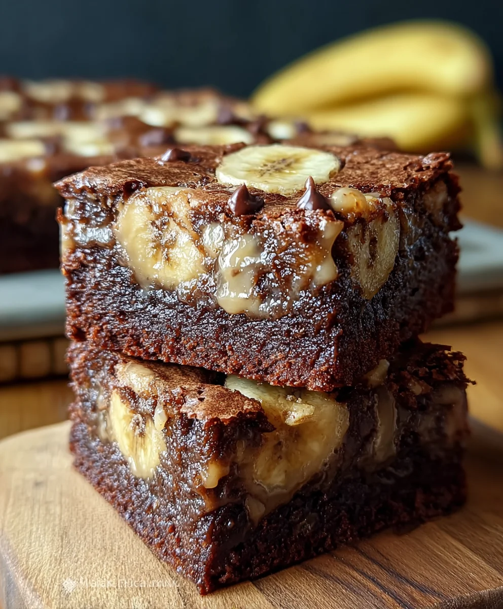 Banana Bread Brownies-Decadent Chewy Dessert