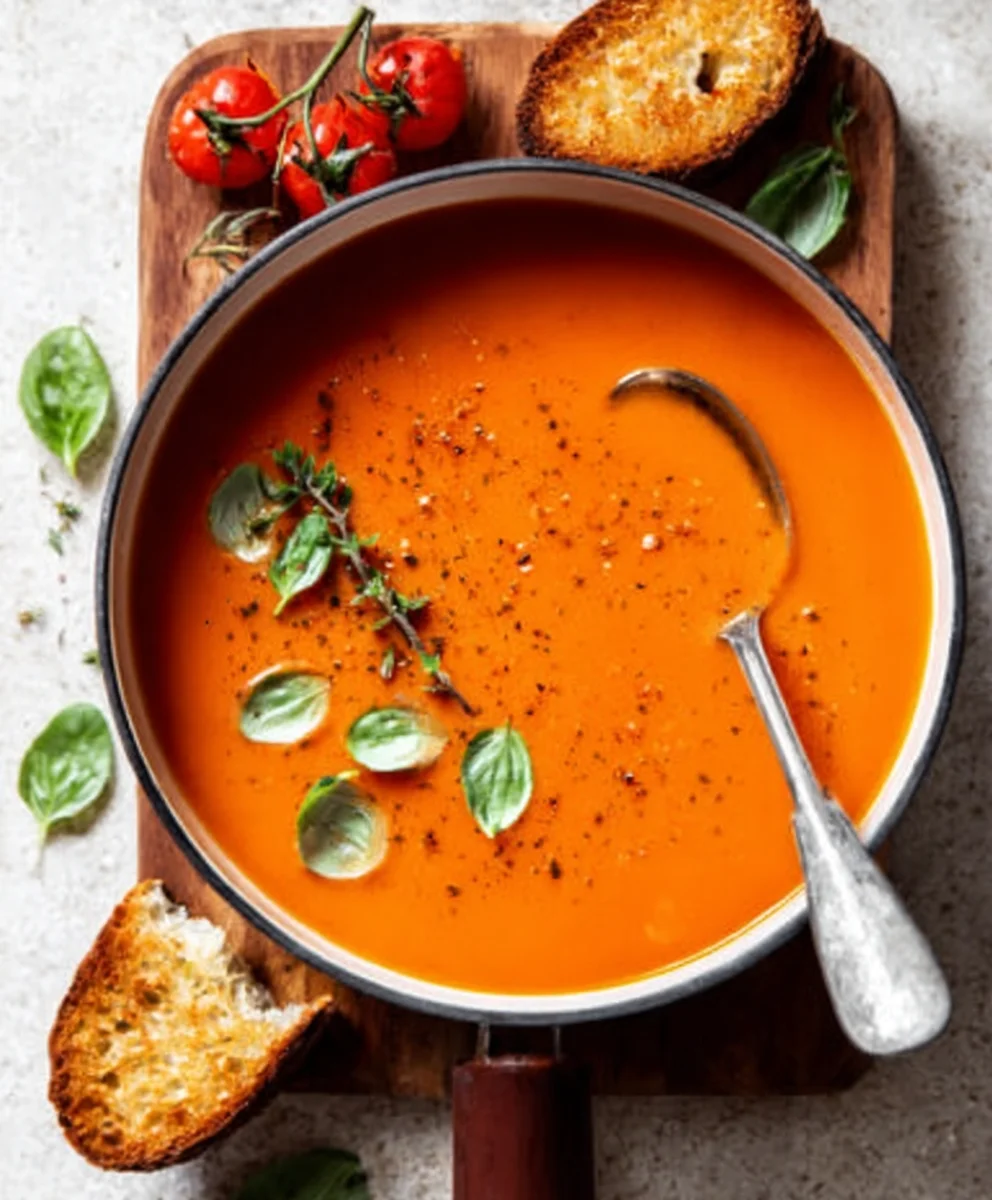 Creamy Tomato Soup Easy Winter Comfort Canned Tomatoes