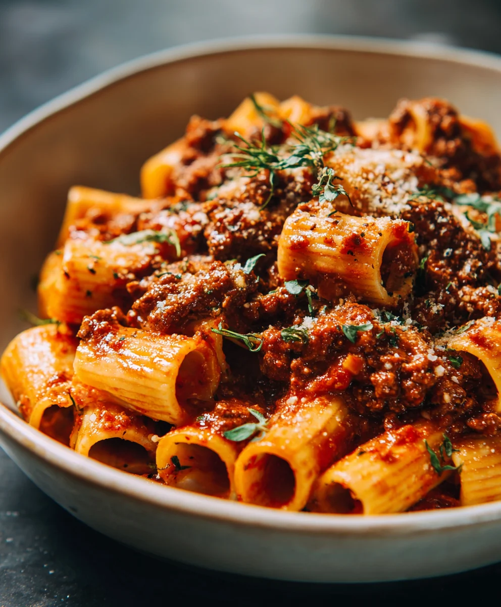 Easy Beef Ragu Pasta in Rich Tomato Sauce