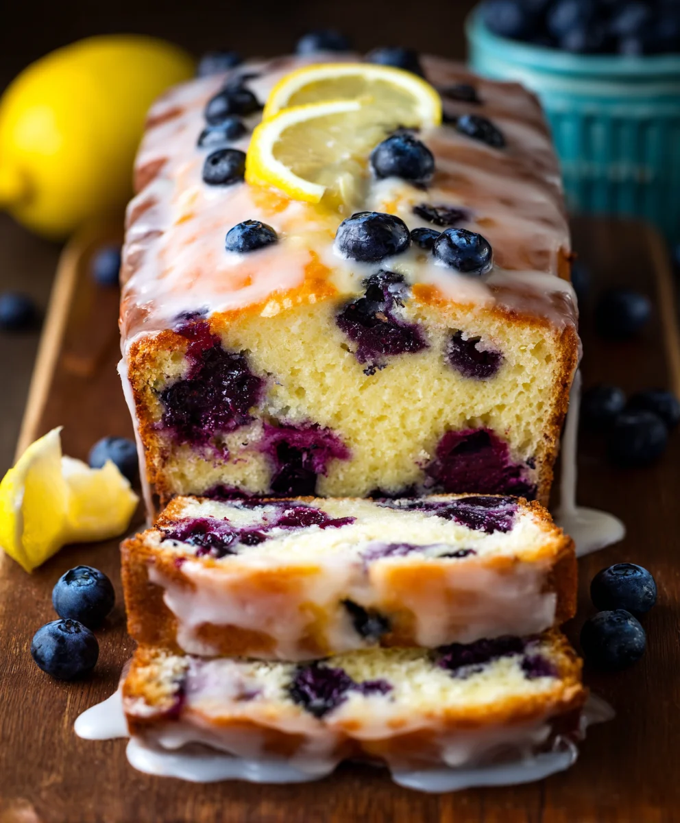 Lemon Blueberry Yogurt Loaf-Easy Delicious Recipe