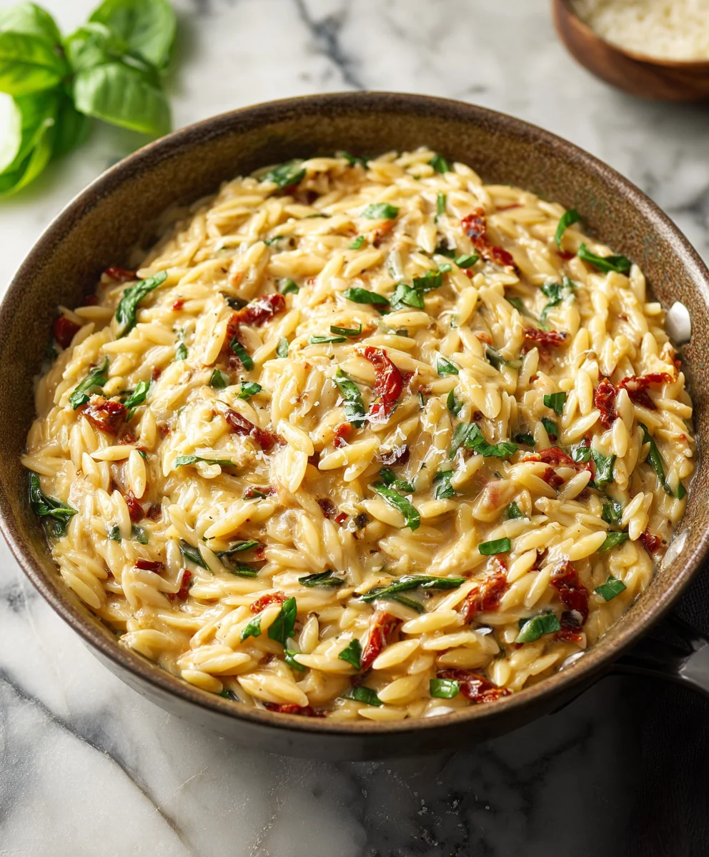 Creamy Tuscan Orzo - Easy Comfort Food Recipe