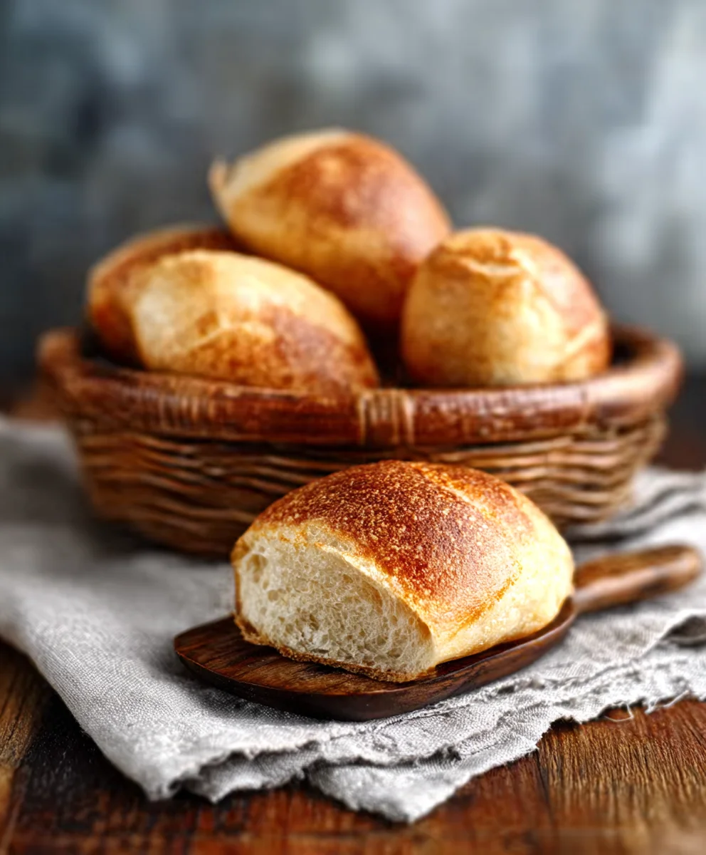 Easy No Knead Crusty Rolls - Delicious Homemade Bread