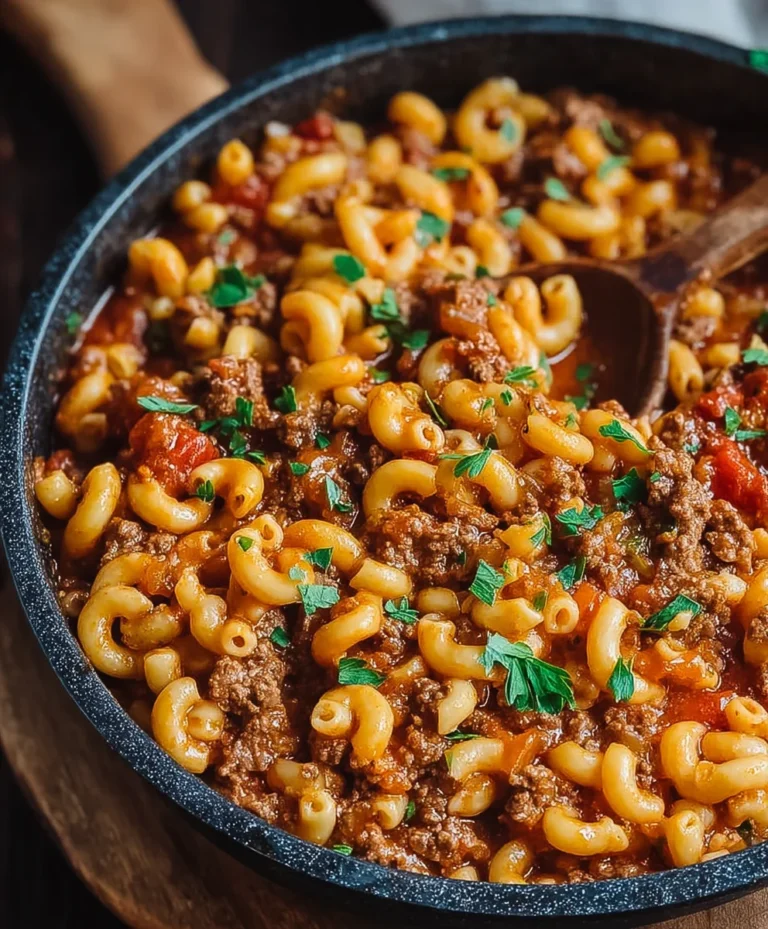 Cheesy One-Pot Beef Goulash – Easy Comfort Meal