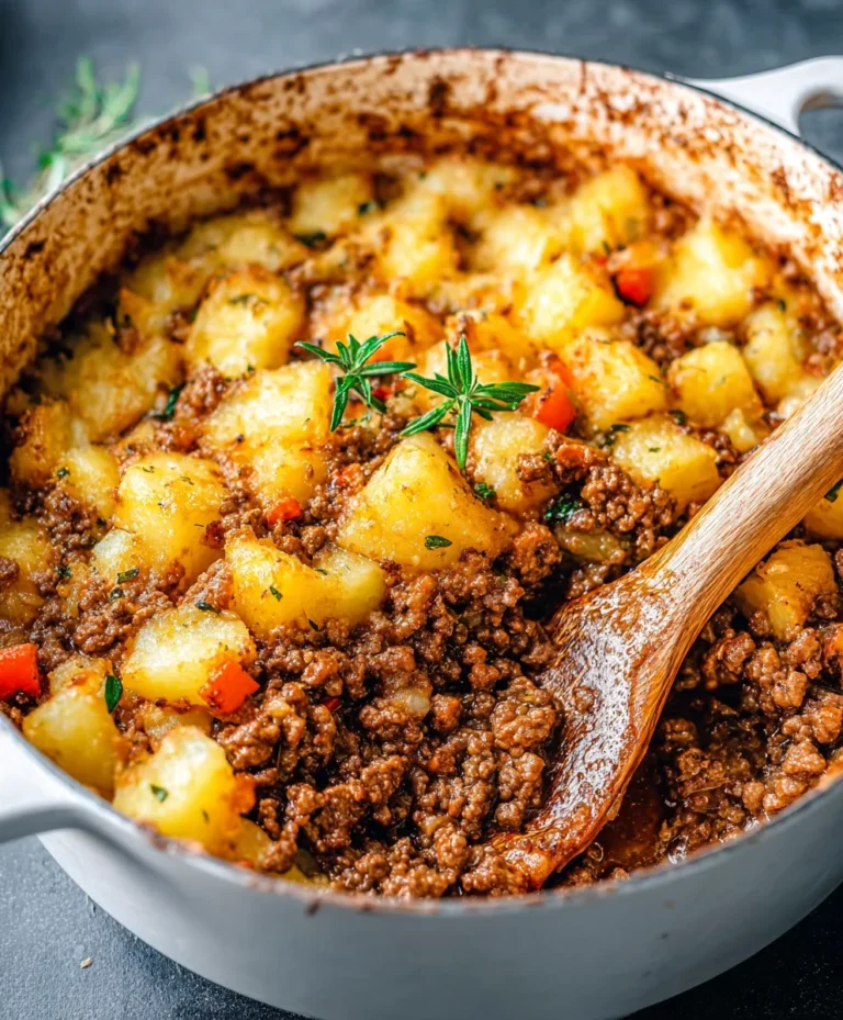 Easy Ground Beef and Potatoes Skillet Dinner