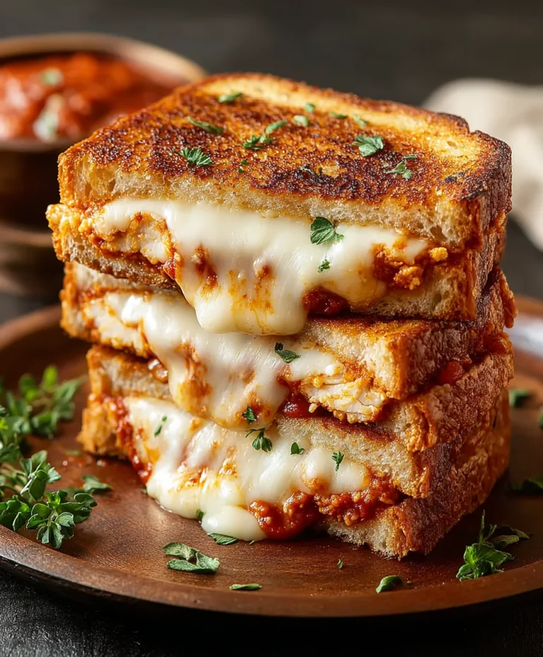 Lazy Chicken Parmesan Grilled Cheese Sandwich