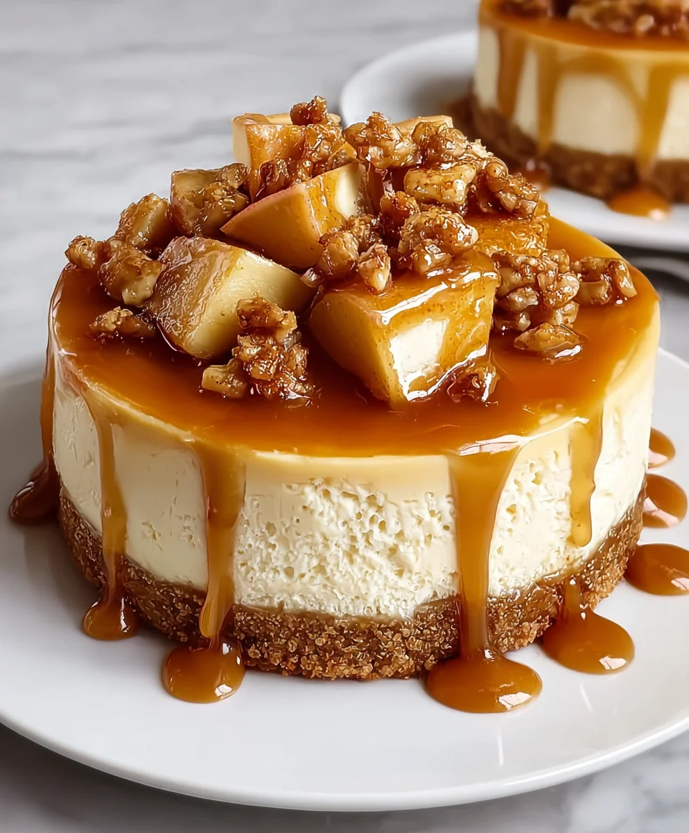 Caramel Apple Cheesecake Delight - Easy Fall Dessert
