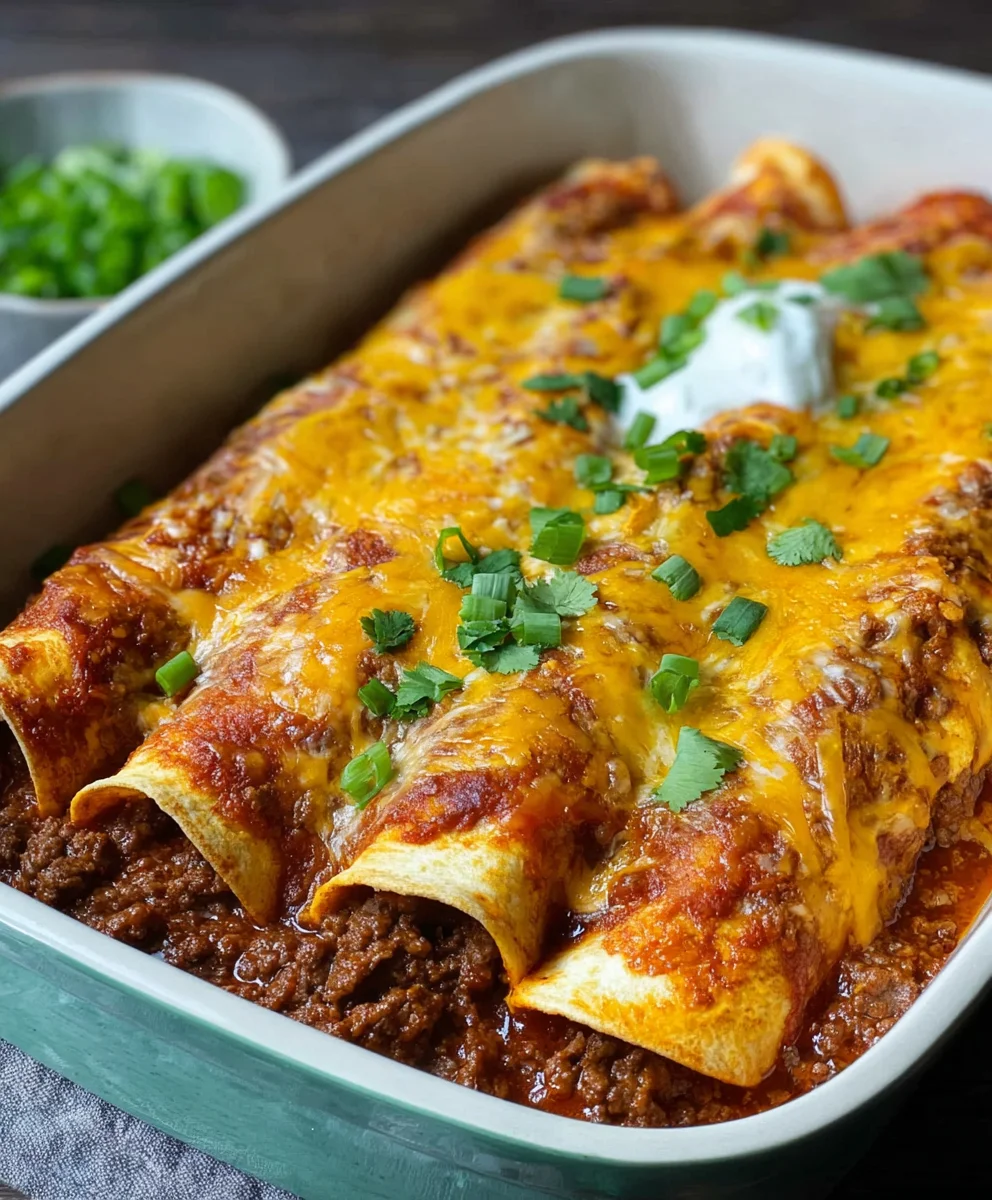 Tex-Mex Beef Enchiladas- Easy Cheesy Dinner