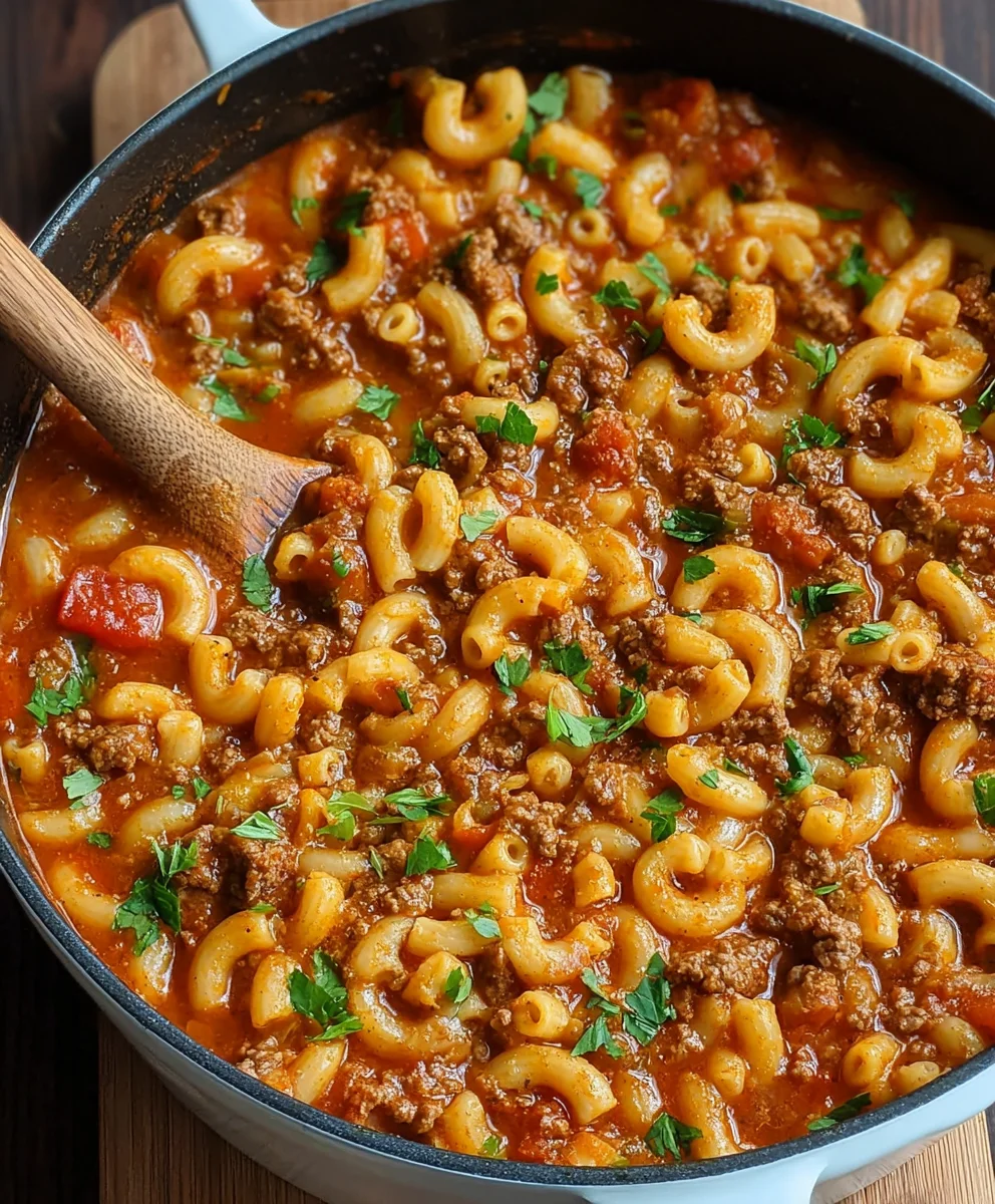 Cheesy One-Pot Beef Goulash – Easy Comfort Meal