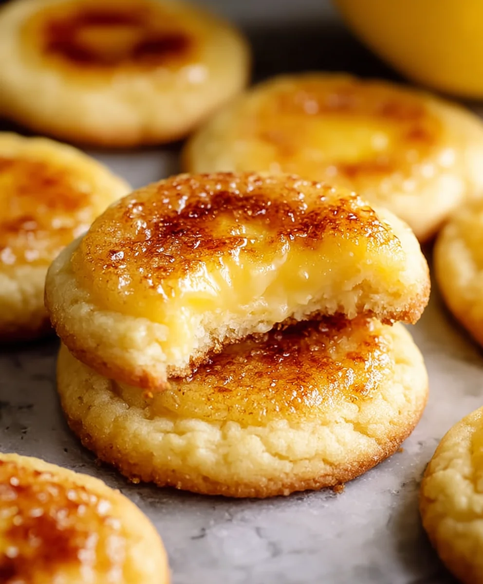 Lemon Creme Brûlée Cookies-Sweet Crisp Treat