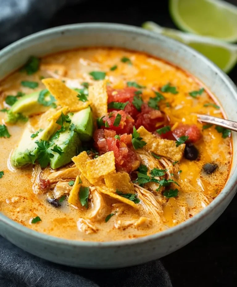 Creamy Chicken Tortilla Soup-Easy & Delicious