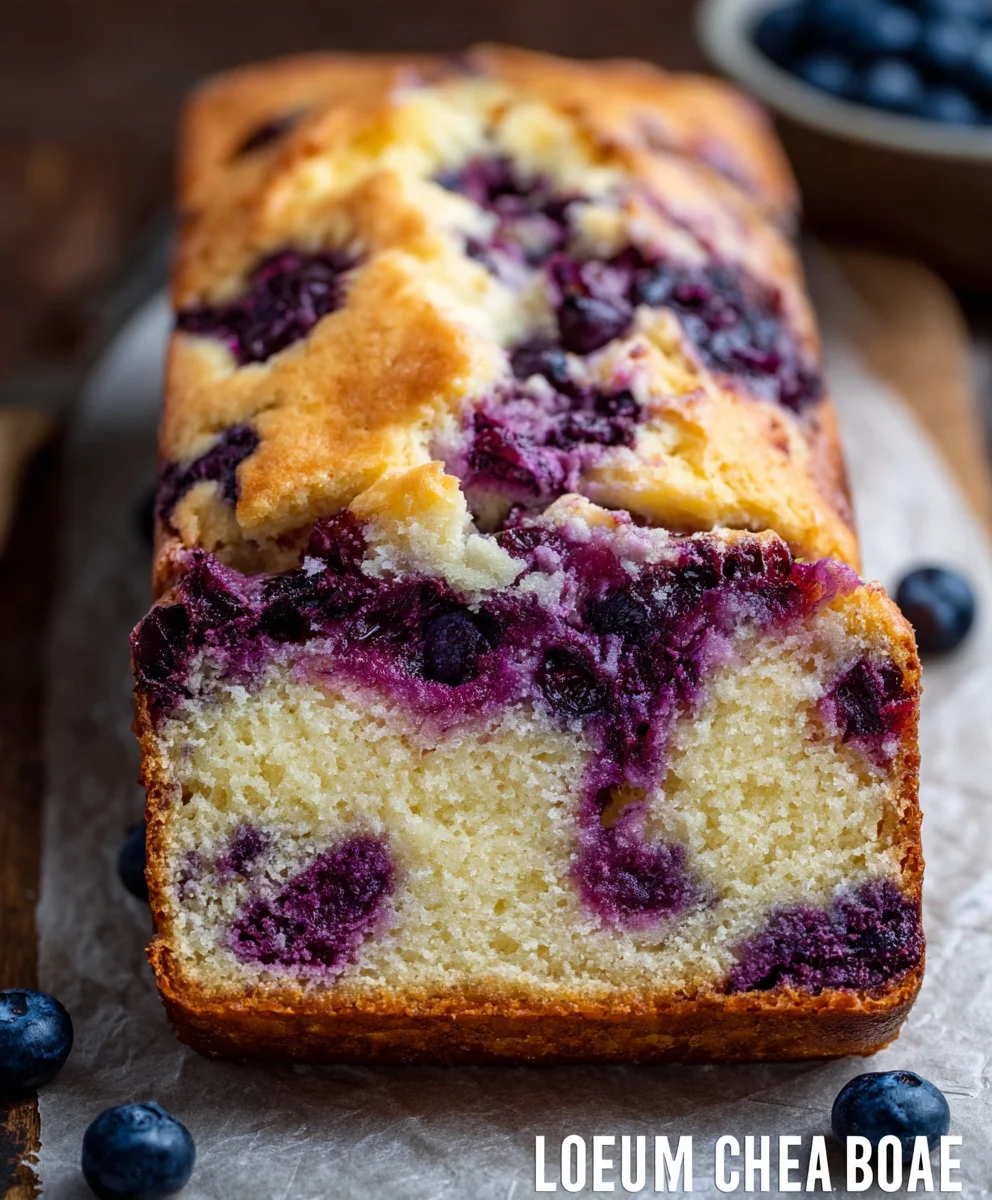 Blueberry Cream Cheese Loaf-Easy Sweet Bake