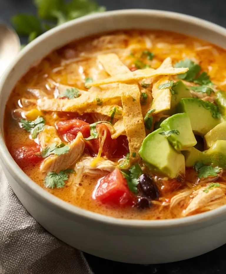 Easy Creamy Chicken Tortilla Soup Recipe