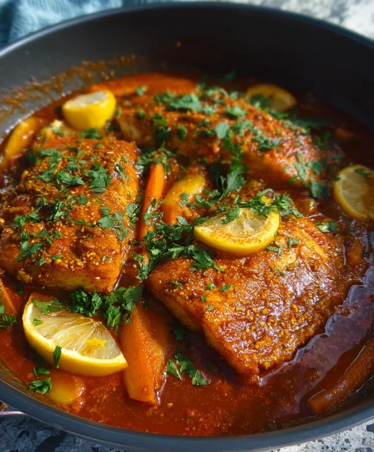 Spicy Moroccan Fish Recipe- Rich Sauce Delight