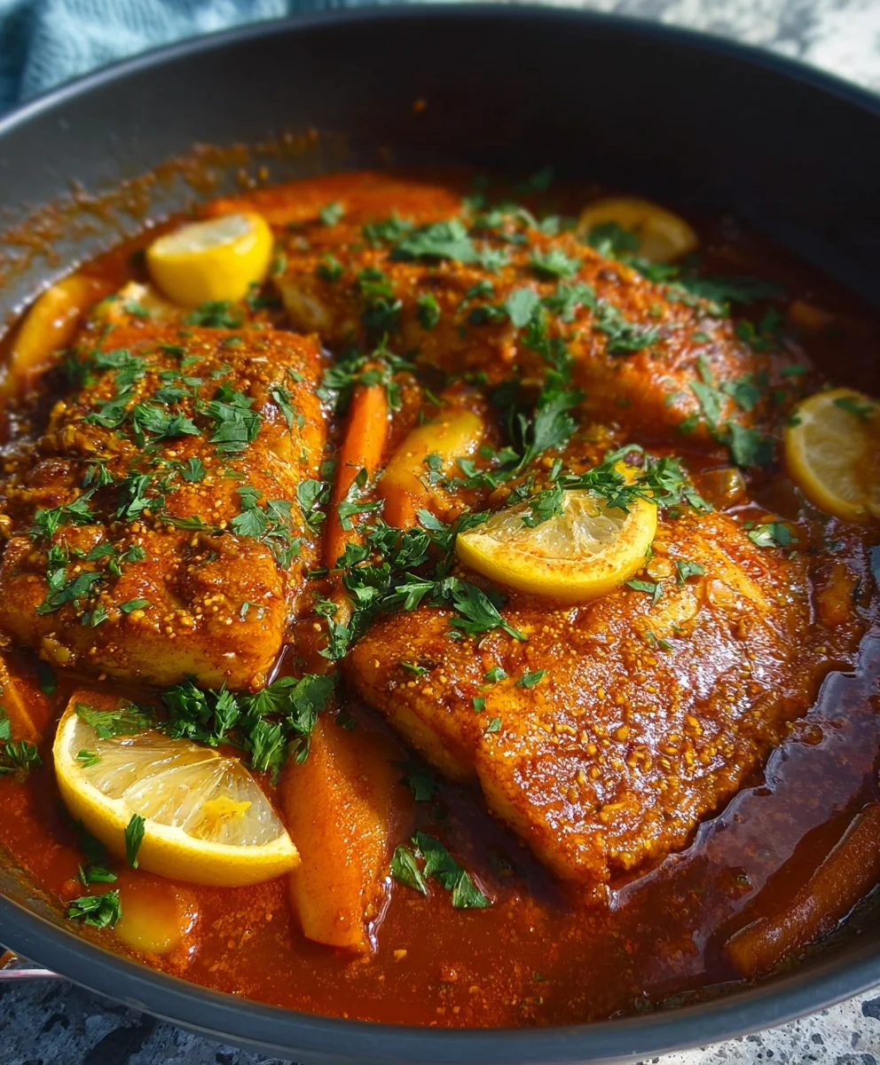 Spicy Moroccan Fish Recipe- Rich Sauce Delight