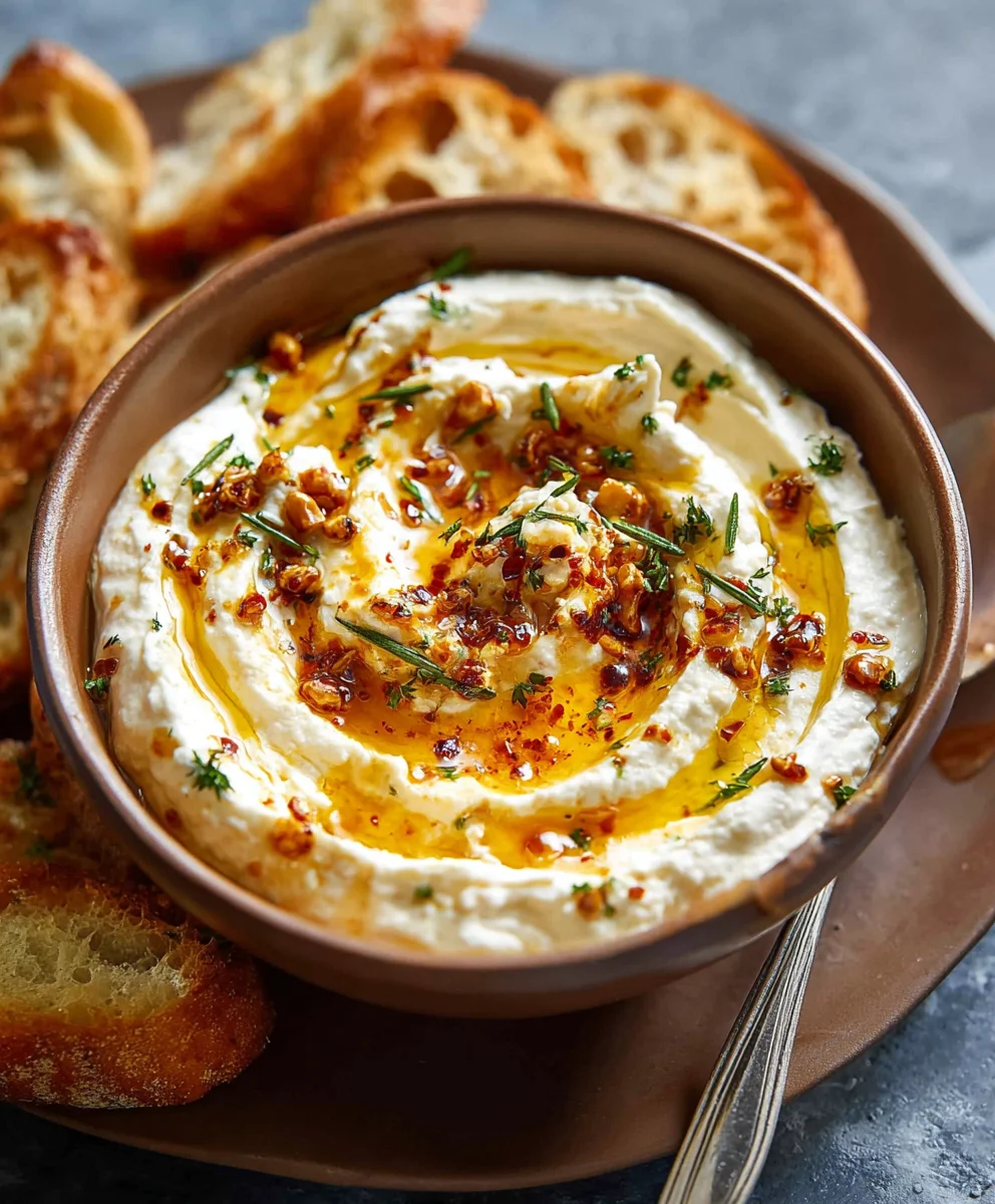 Spicy Ricotta Dip Hot Honey Recipe-Easy Appetizer