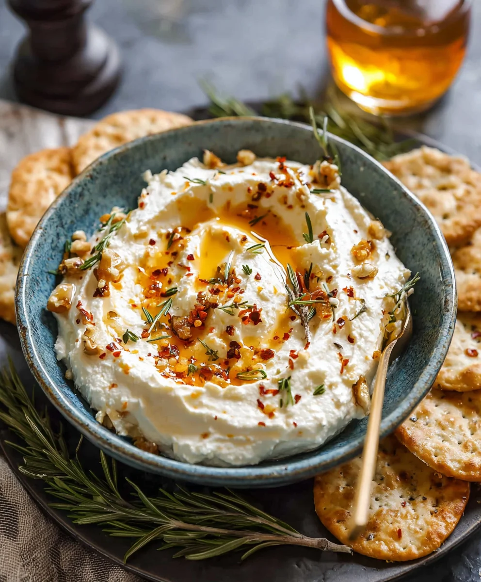 Spicy Ricotta Dip Hot Honey Recipe-Easy Appetizer