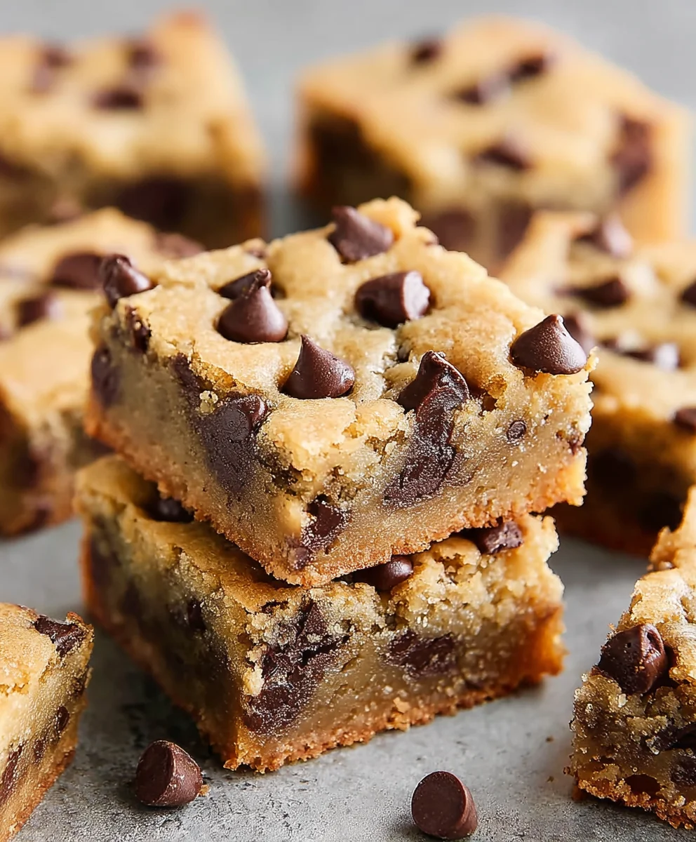 Easy Chocolate Chip Cookie Bars-Perfectly Chewy