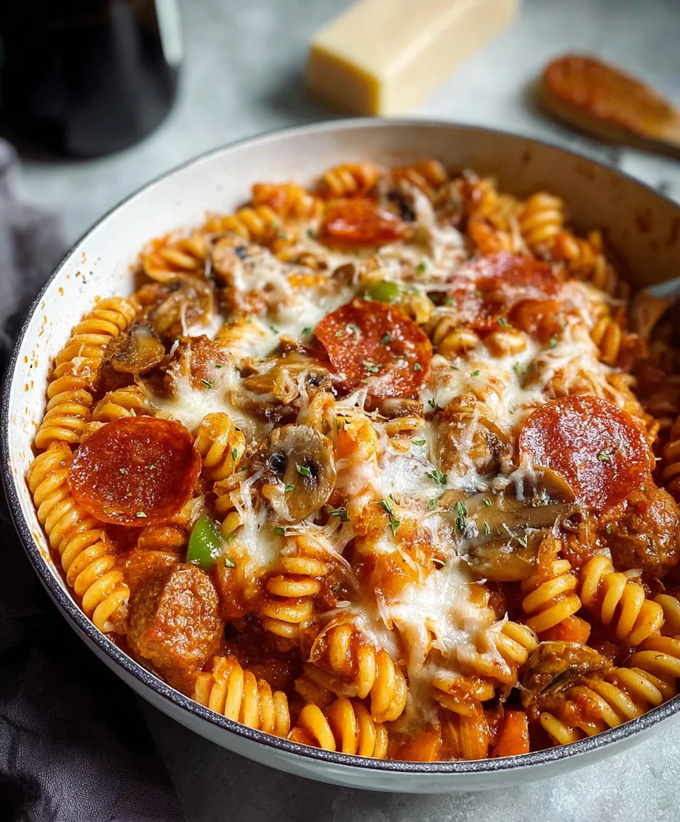 Easy One Pot Pizza Pasta - Quick Family Dinner