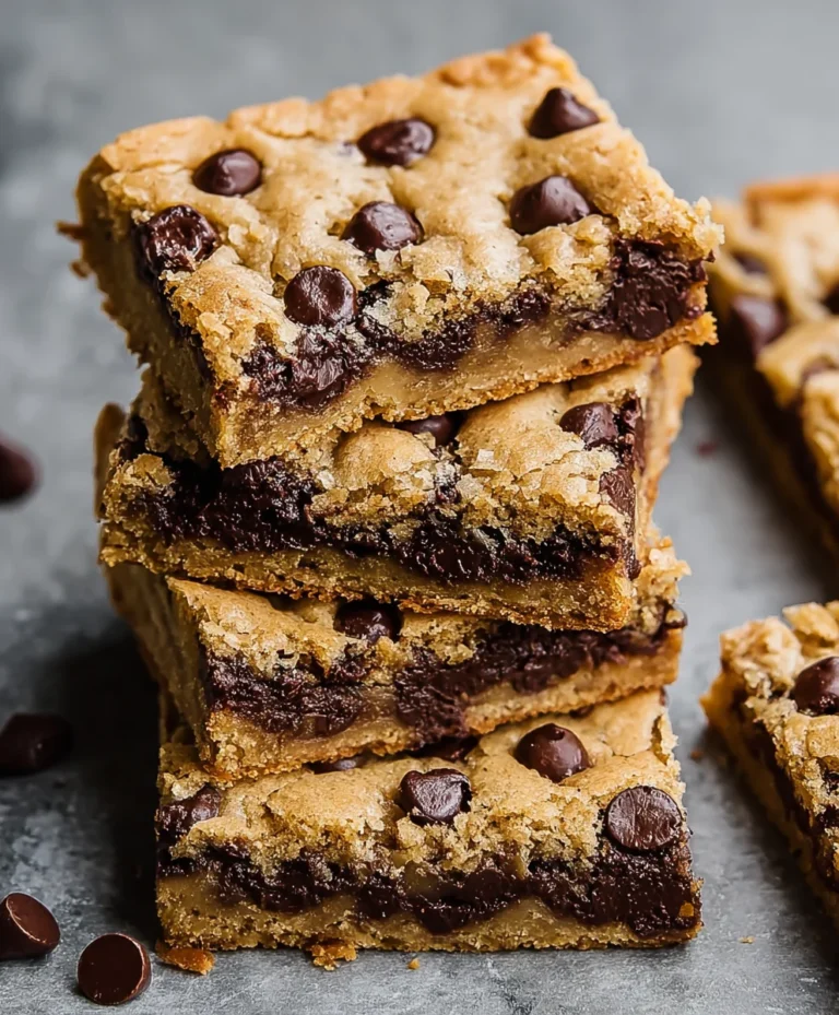 Classic Chocolate Chip Cookie Bars-Easy & Delicious Recipe