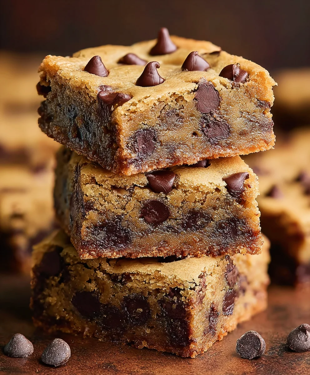 Easy Chocolate Chip Cookie Bars-Perfectly Chewy