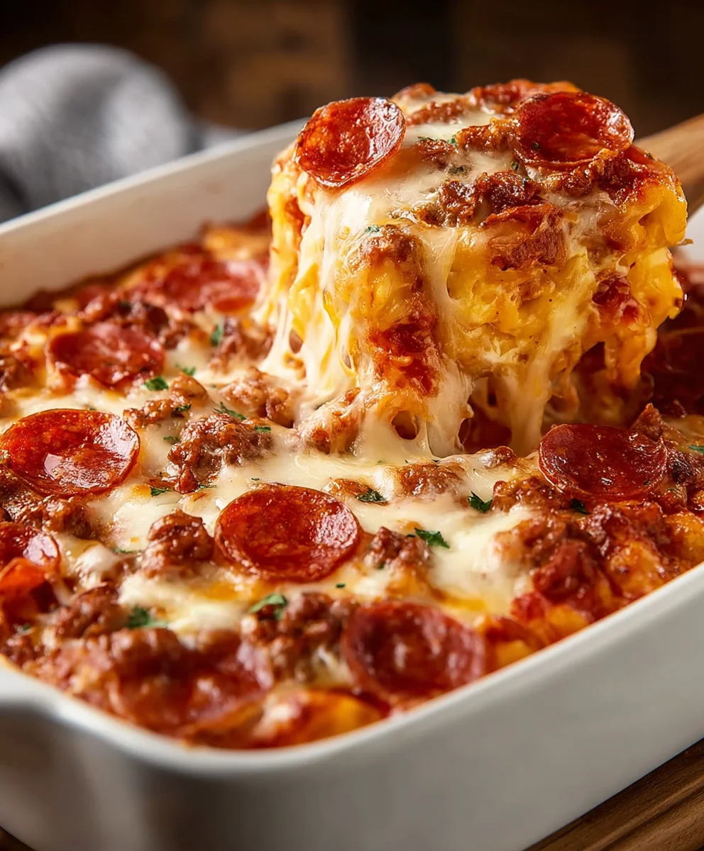 Bubble Up Pizza Casserole - Easy Beef & Cheese Bake