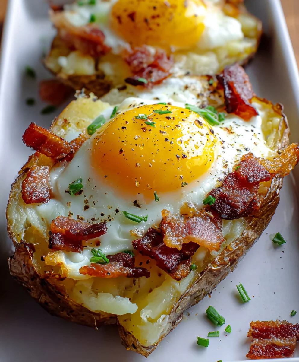 Double Baked Beef Beef Bacon Egg Potatoes Recipe