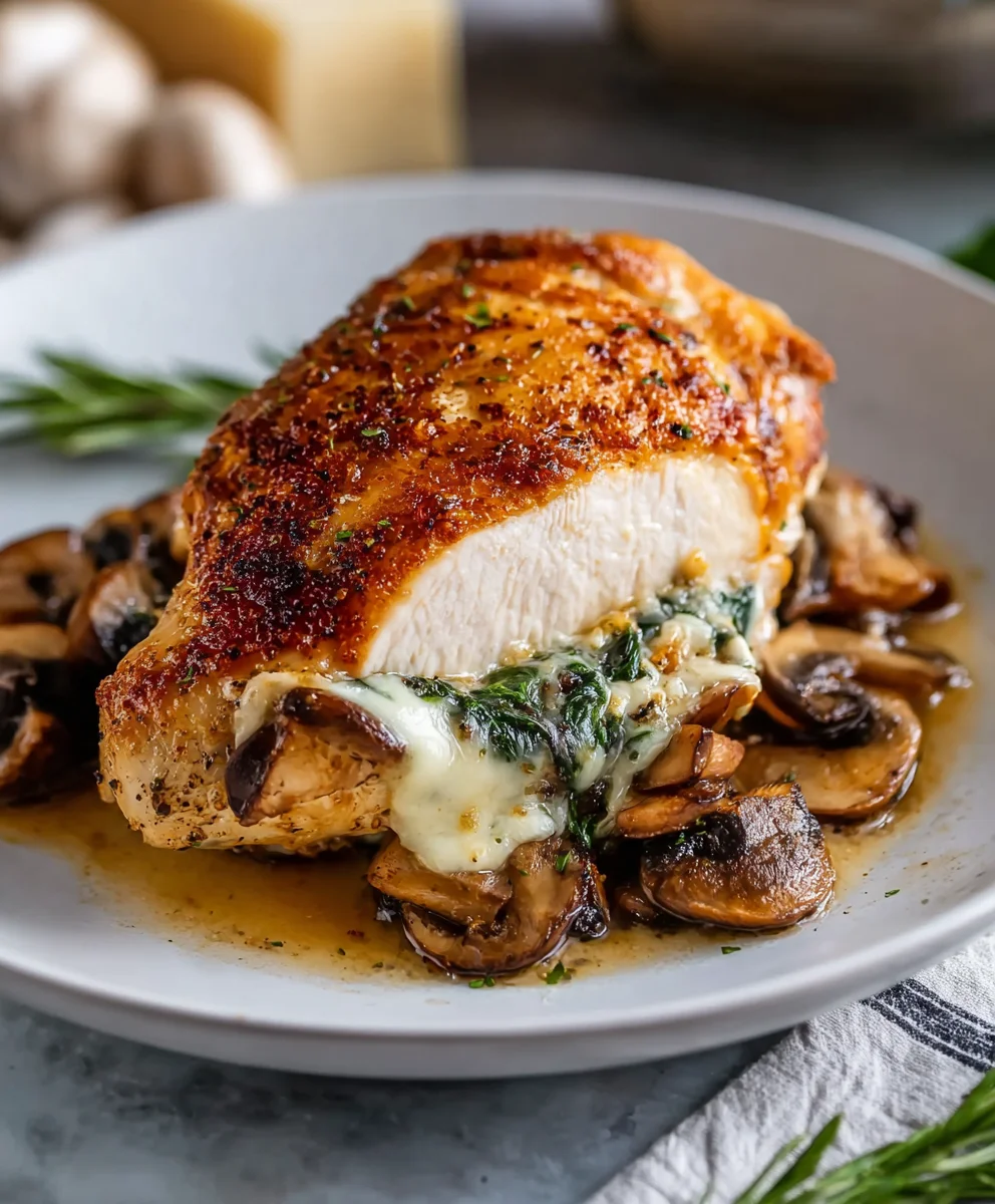 Easy Mushroom Stuffed Chicken Breast Recipe
