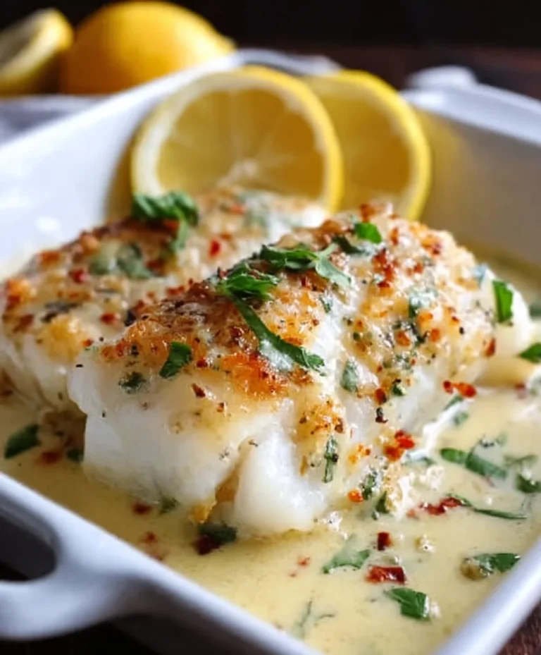 Baked Cod-Creamy Coconut Lemon Sauce Recipe