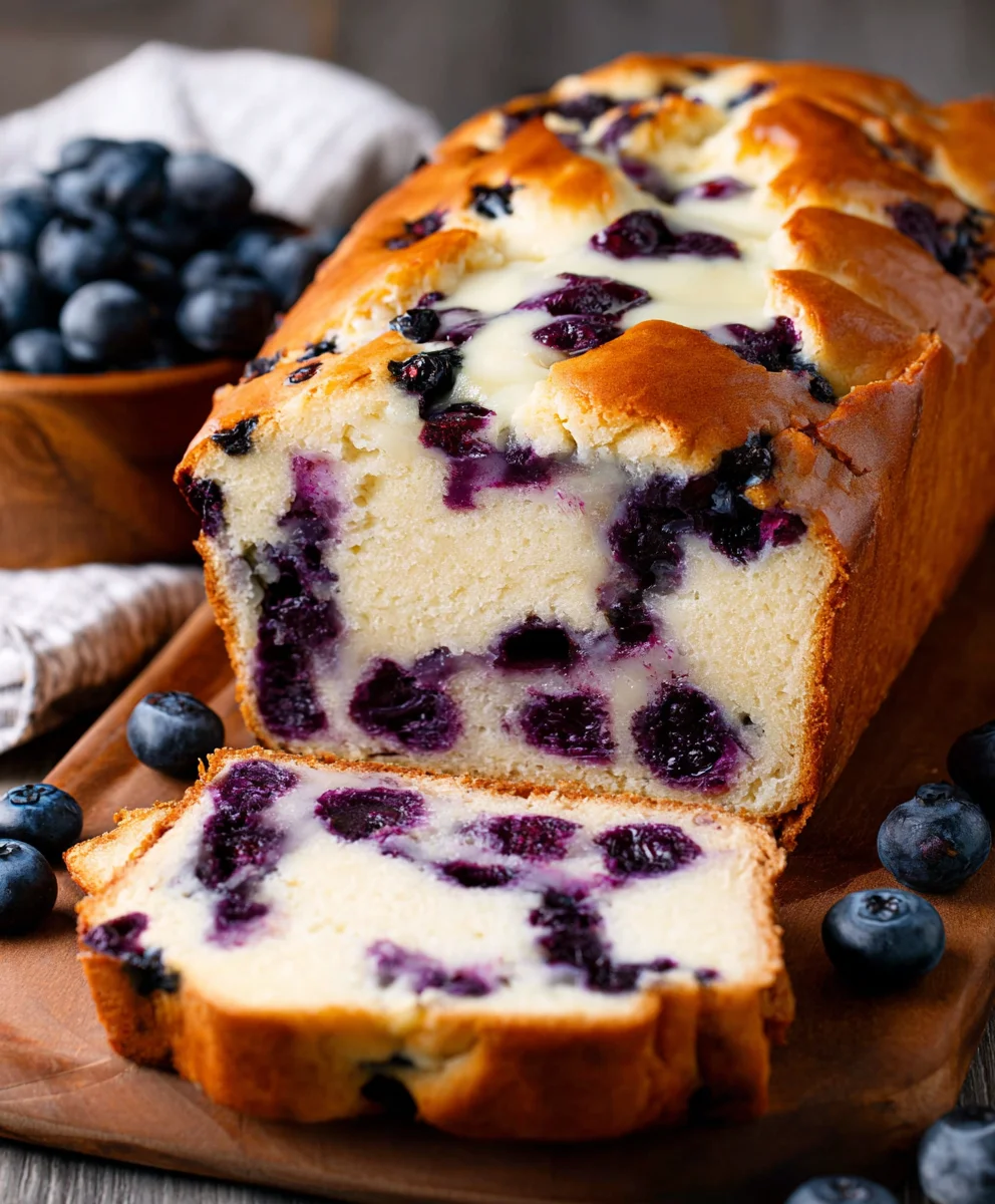 Easy Blueberry Cream Cheese Bread Recipe - Moist & Delicious