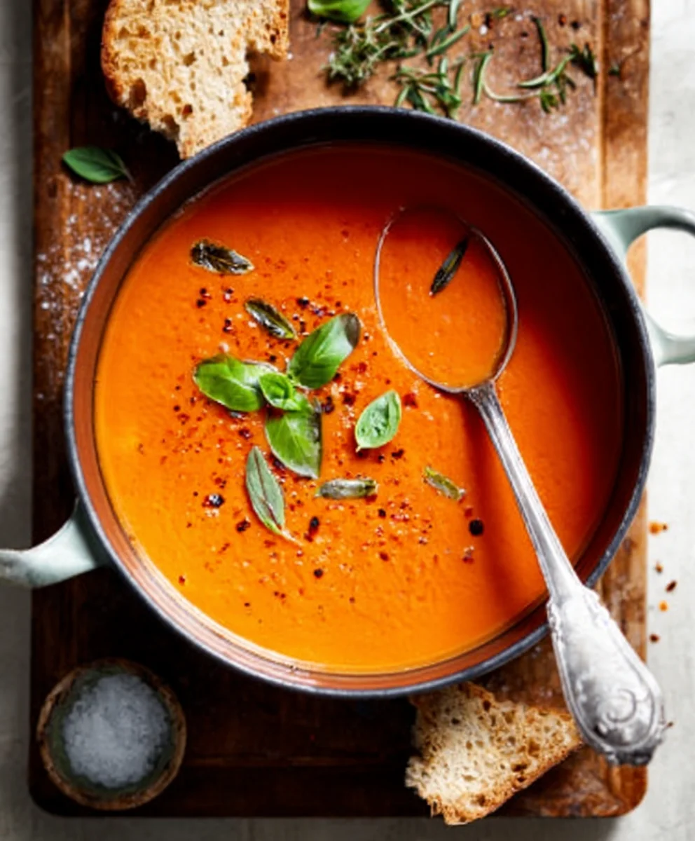 Creamy Tomato Soup Easy Winter Comfort Canned Tomatoes