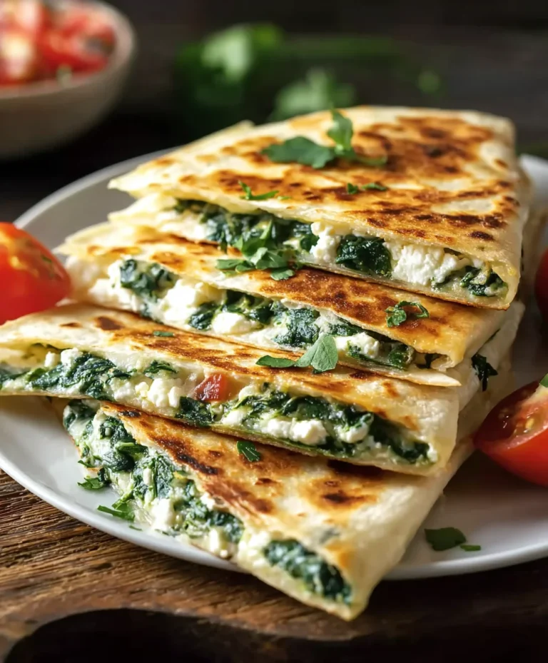 Easy Spinach Feta Quesadillas – Quick & Tasty