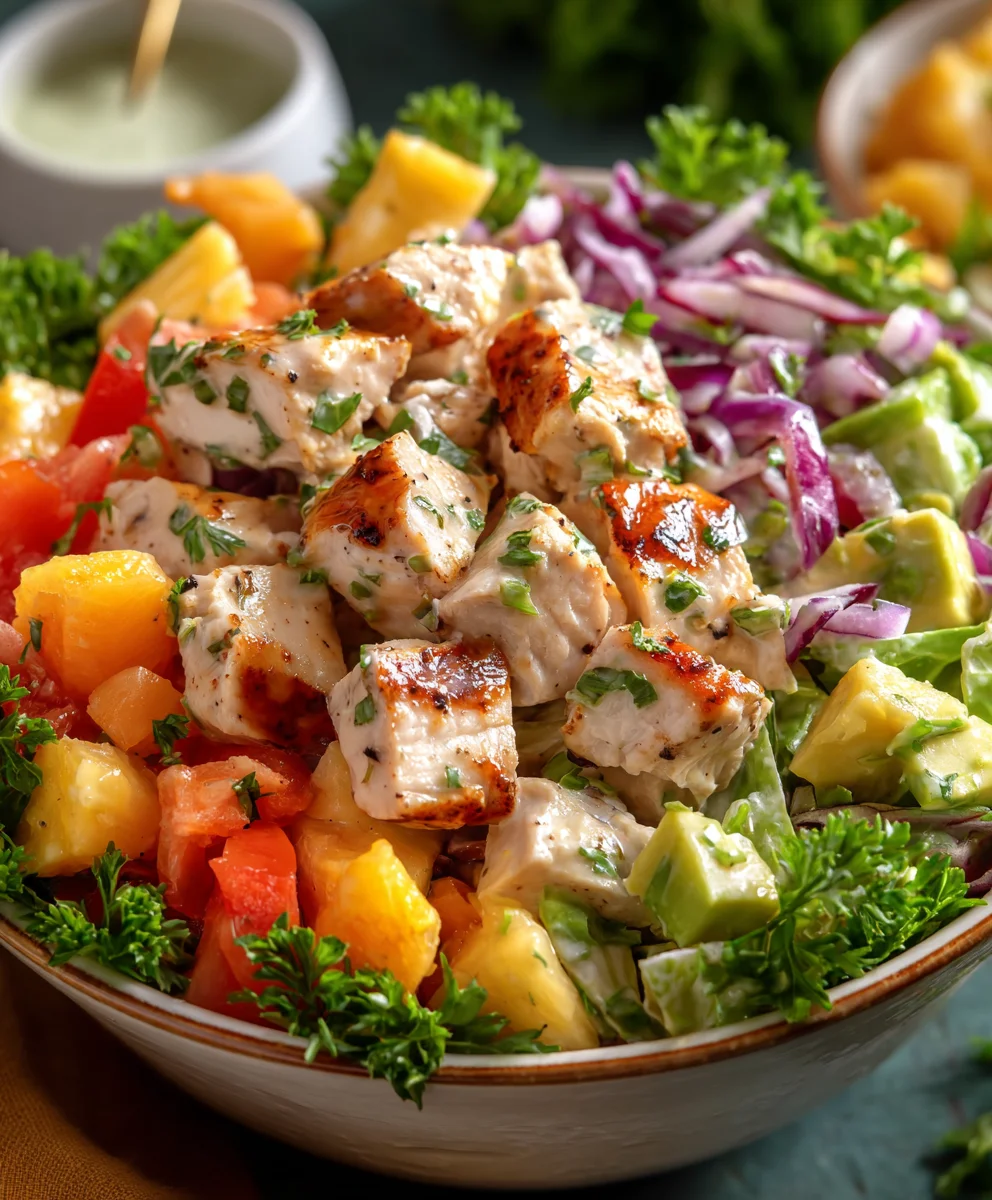 Hawaiian Chicken Salad Healthy Gluten-Free Flexi-Plan