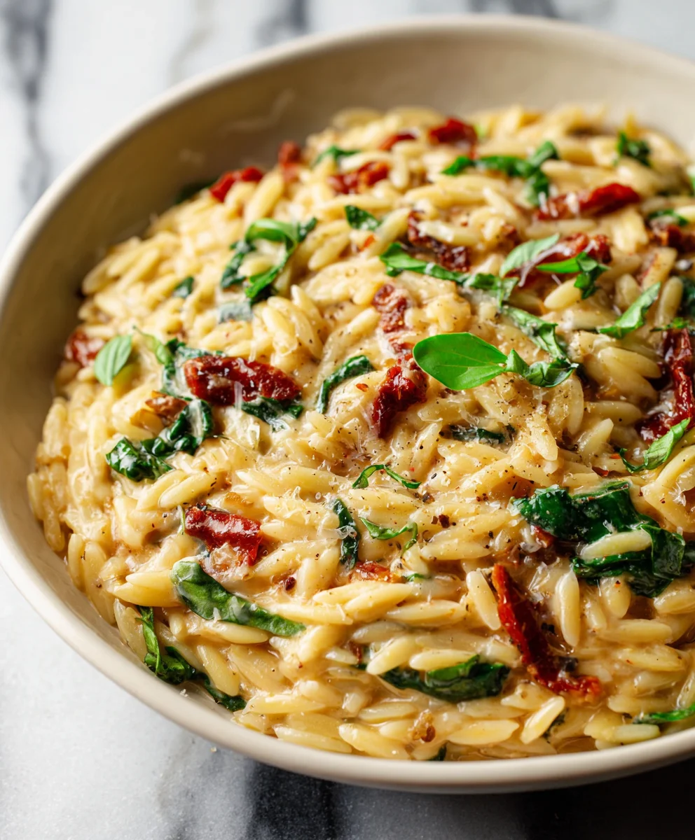 Creamy Tuscan Orzo - Easy Comfort Food Recipe