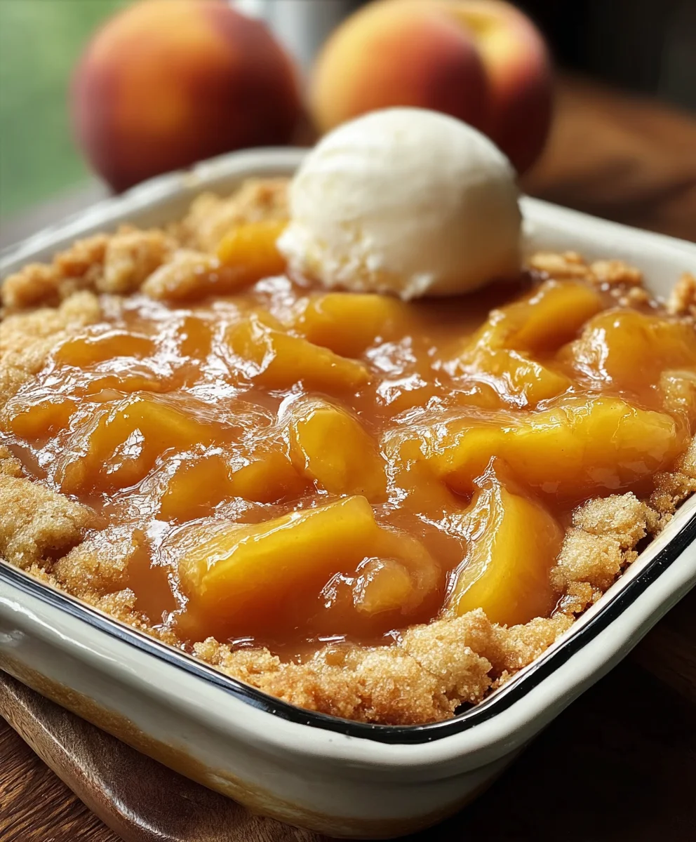 Easy Southern Peach Cobbler-Best Dessert Recipe
