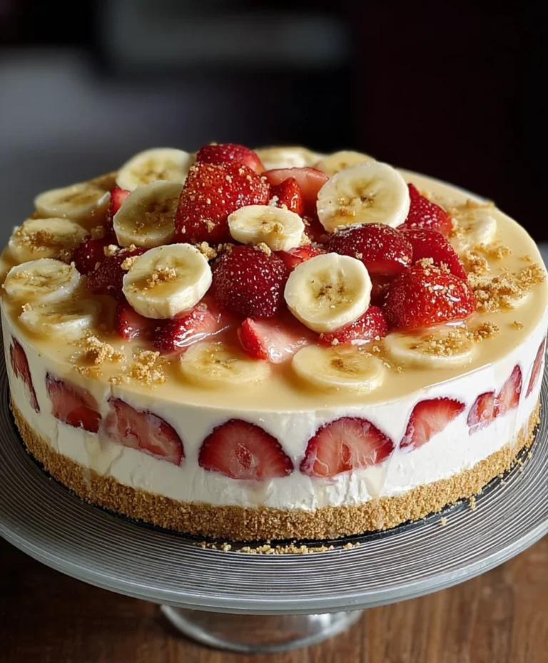 Strawberry Banana Pudding Cheesecake Recipe