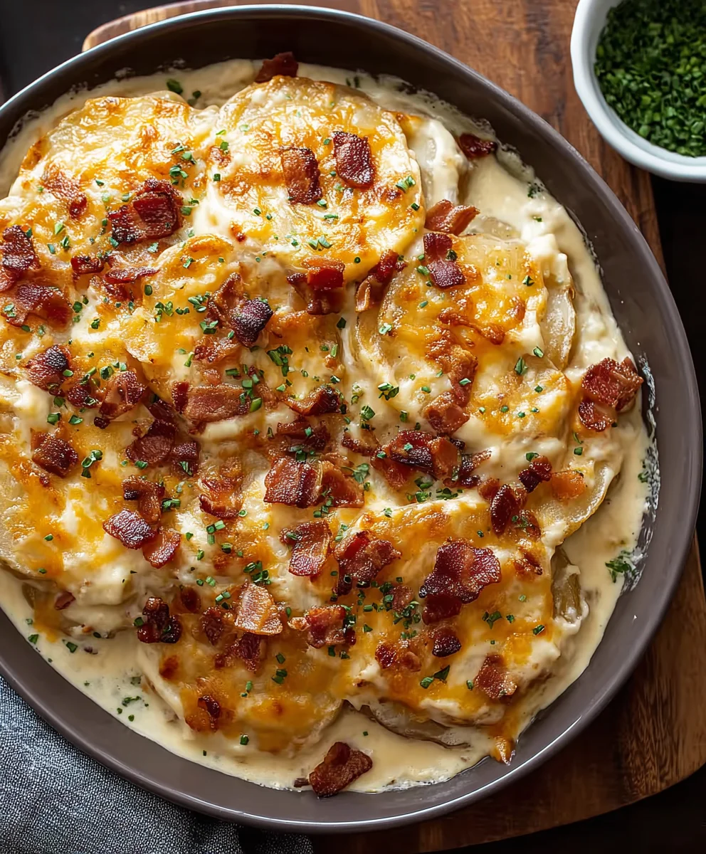 Loaded Scalloped Potatoes-Ultimate Comfort Food Recipe