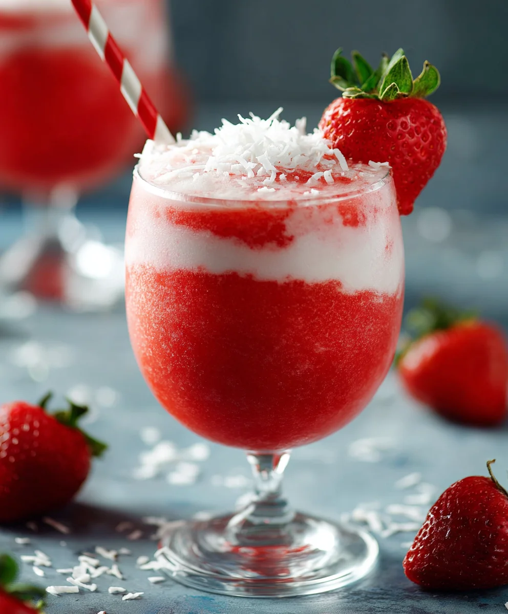 Easy Strawberry Daiquiri Recipe- Refreshing Non-Non-Non-Alcoholic Alternativeic Drink