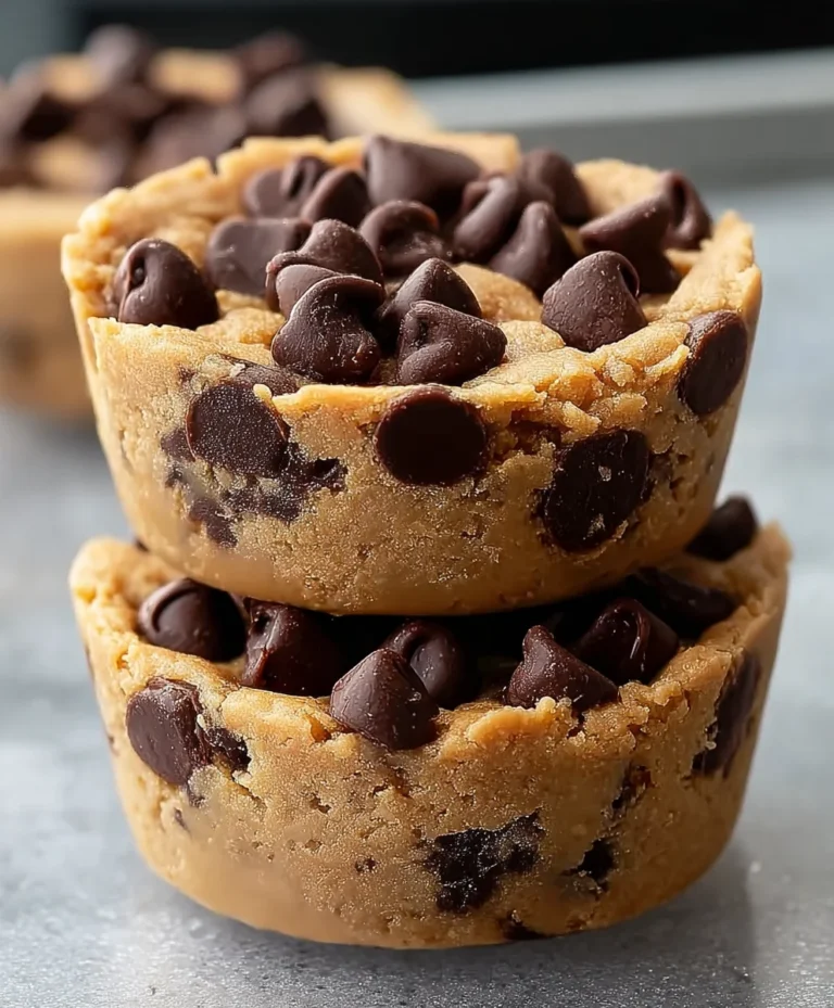 Peanut Butter Chocolate Chip Cookie Cups-Easy Recipe