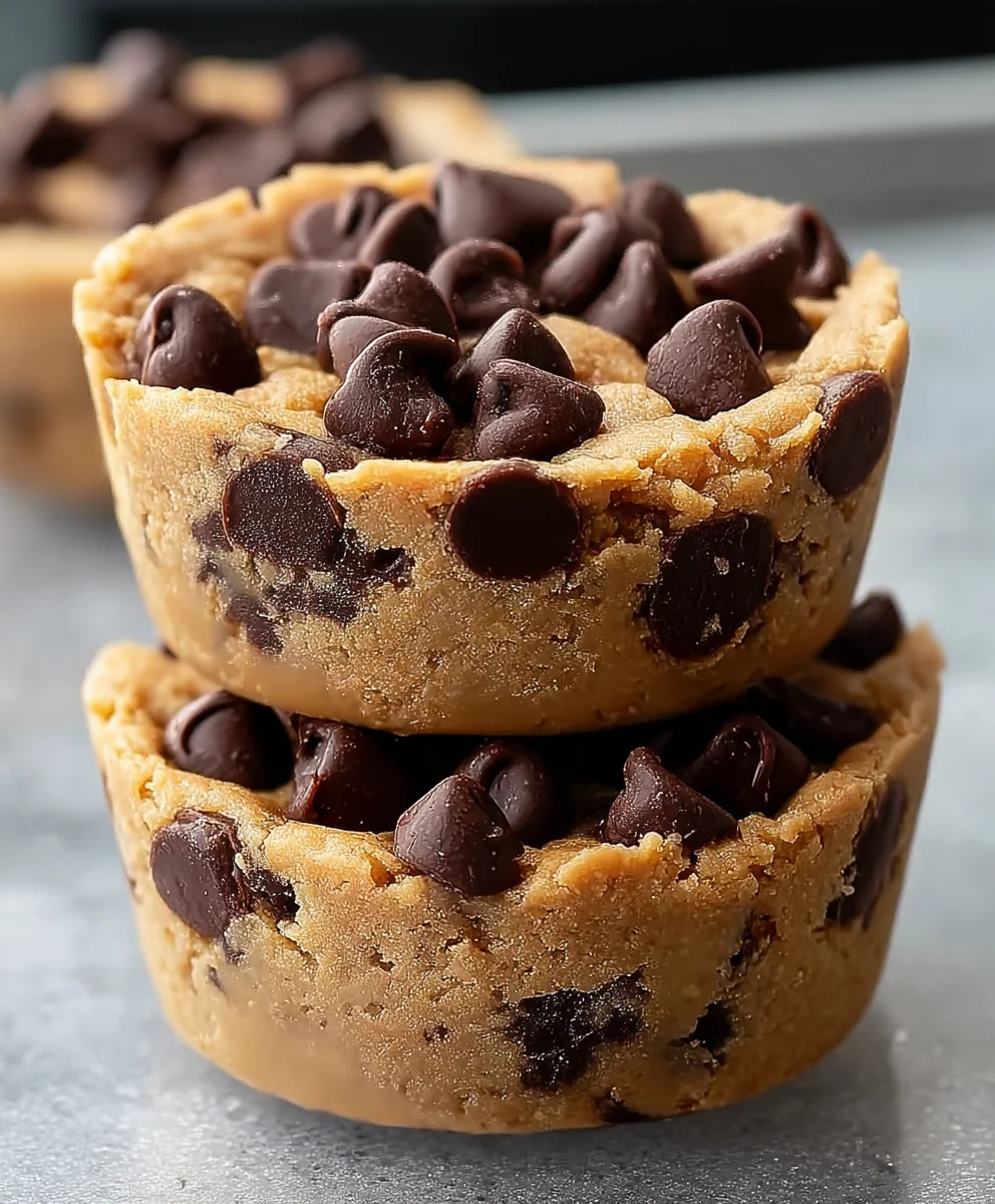 Peanut Butter Chocolate Chip Cookie Cups-Easy Recipe