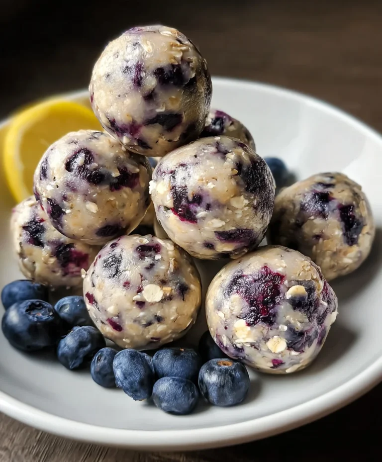 Lemon Blueberry Protein Bites No-Bake Easy Recipe