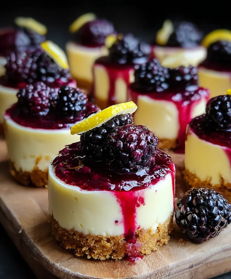 Lemon Raspberry Blackberry Mini Cheesecakes-Easy Treat