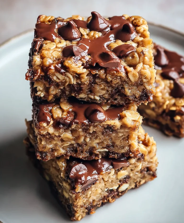 Easy Banana Oat Breakfast Bars-Healthy Snack