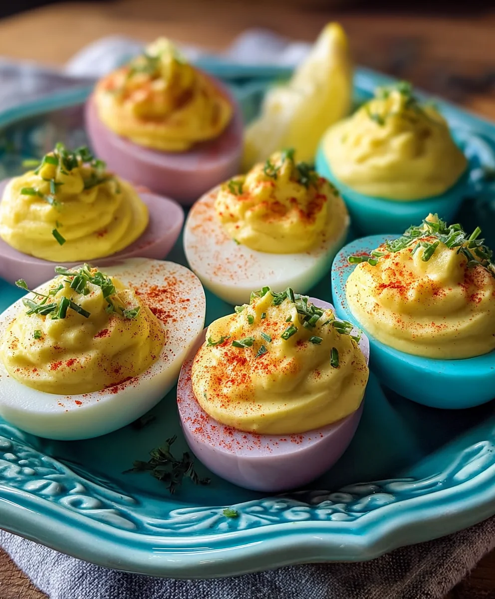 Vibrant Deviled Eggs-Party Perfect Colors