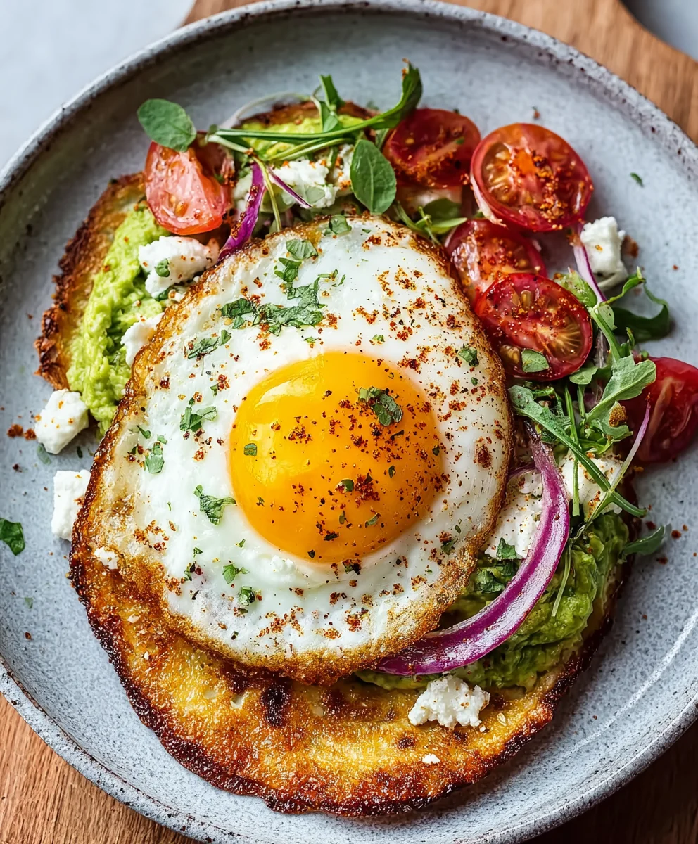 Crispy Feta Fried Eggs- Quick & Delicious Breakfast