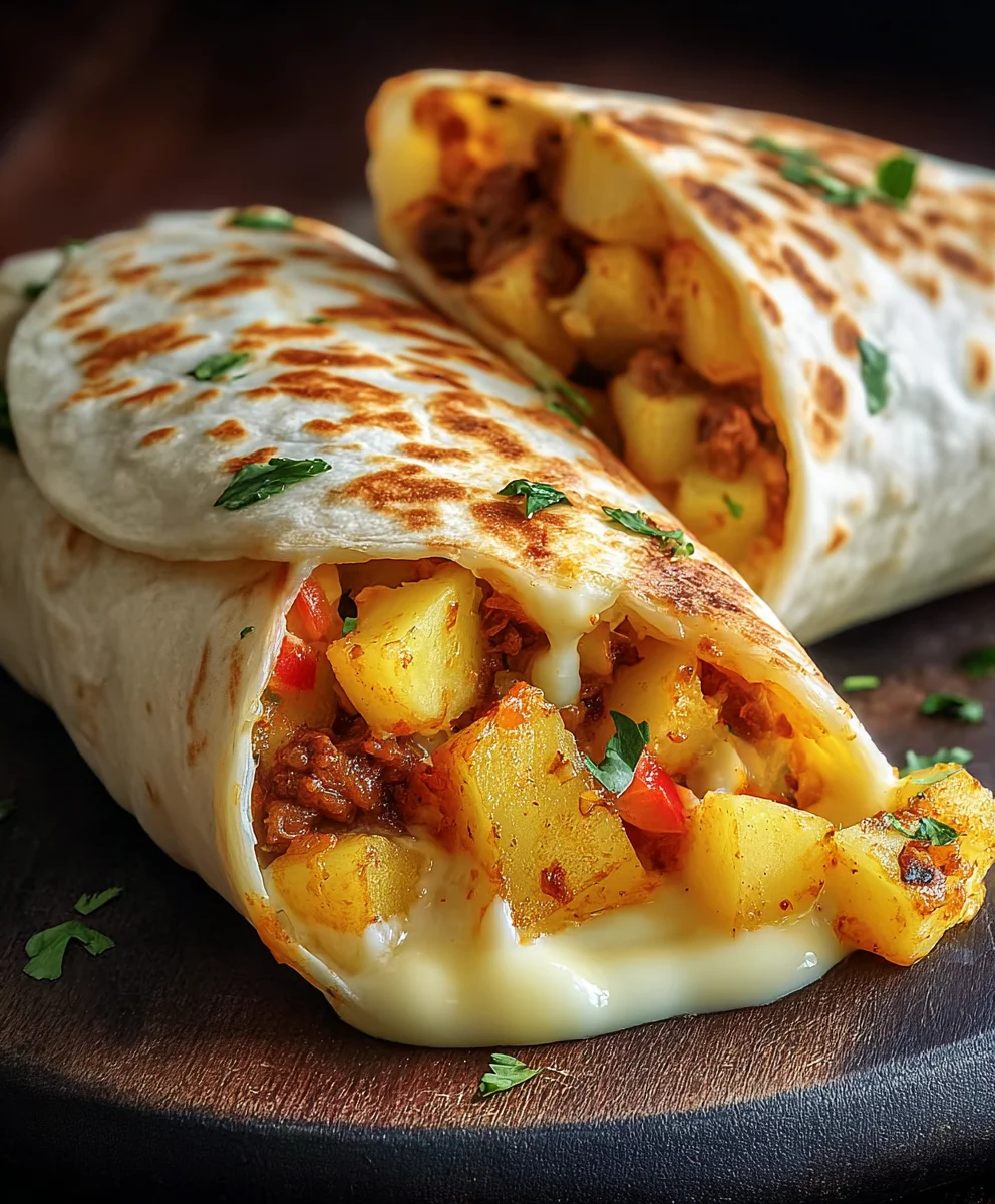 Cheesy Potato Burritos - Quick & Easy Recipe
