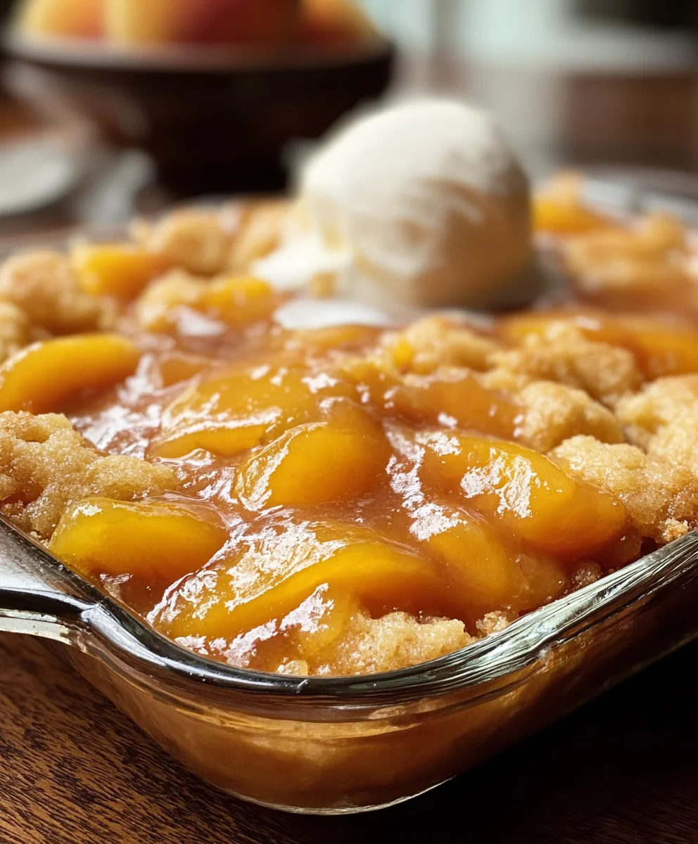 Easy Southern Peach Cobbler-Best Dessert Recipe