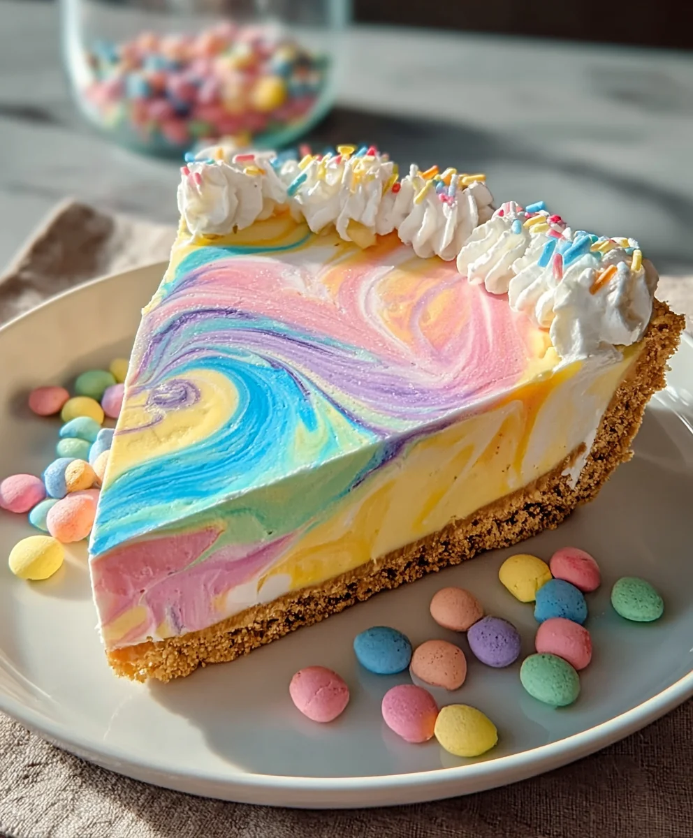 Easter Swirl Pie-Delicious Creamy Dessert Recipe