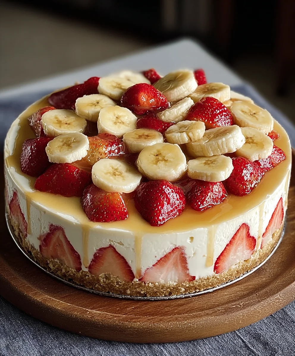 Strawberry Banana Pudding Cheesecake Recipe